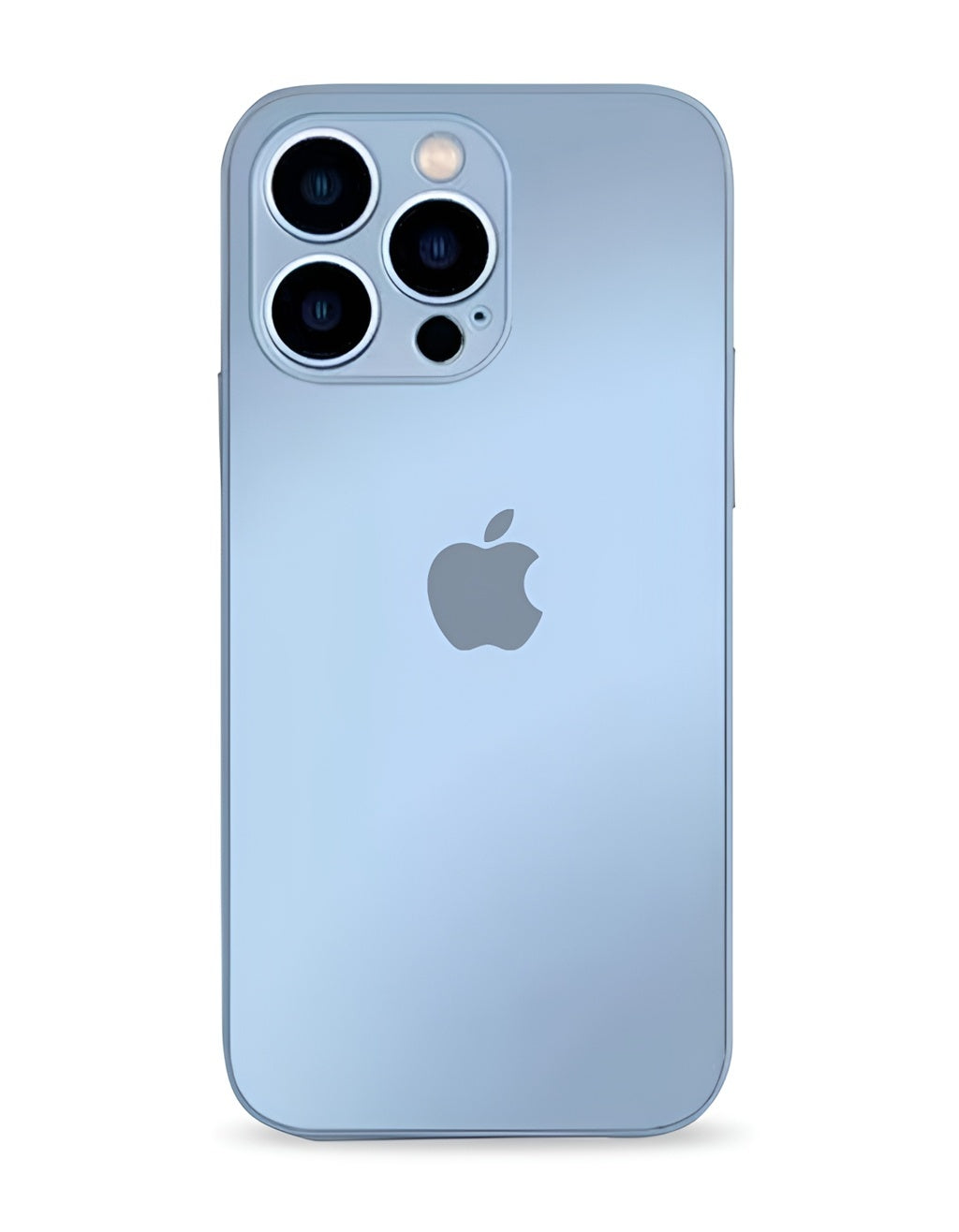 IPhone 12 PRO Max (Cierra Blue)- Silicon +Glass Case-NoMAGSafe